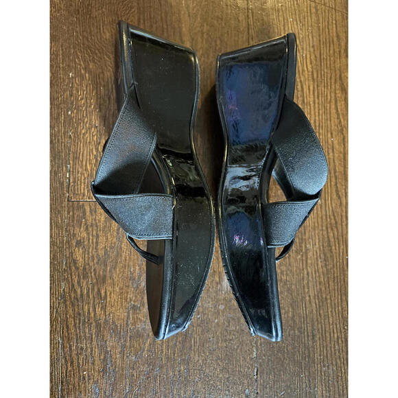 NEW Stuart Weitzman Black Patent Leather Platforms 7 - Picture 3 of 5